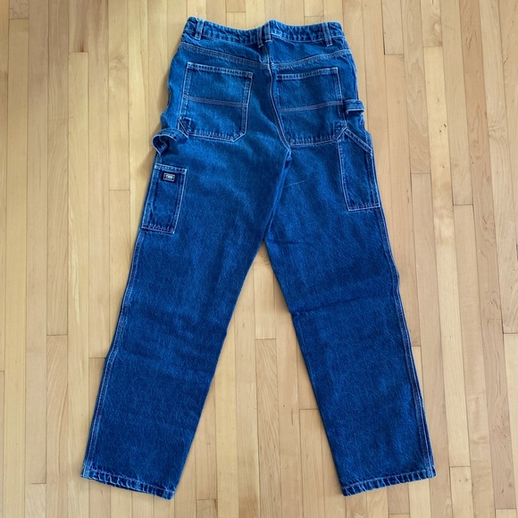 Women’s Straight Leg Dark Wash Denim Carpenter Jeans - Picture 2 of 4